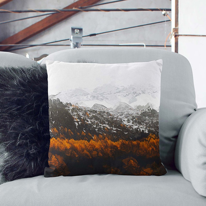 Square Throw Cushion, 40cm H x 40cm W x 15cm D, Black