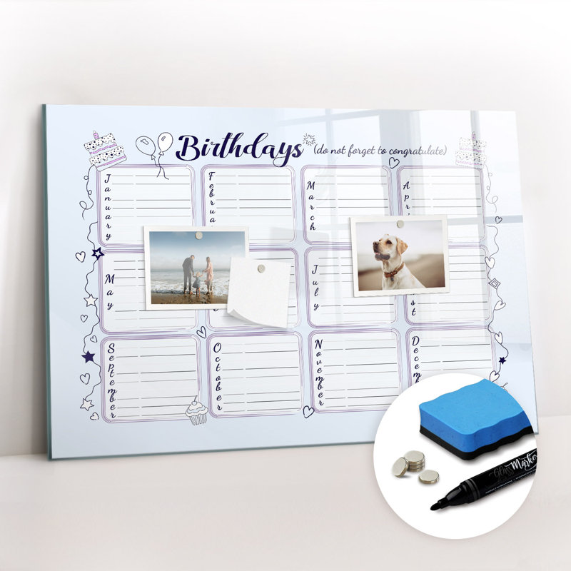 Magnetic Glass Dry Erase Board