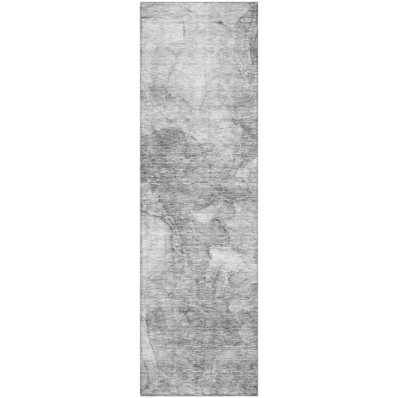 Premium Machine Washable Prisco Gray Rug, Runner 2'3" x 7'6"
