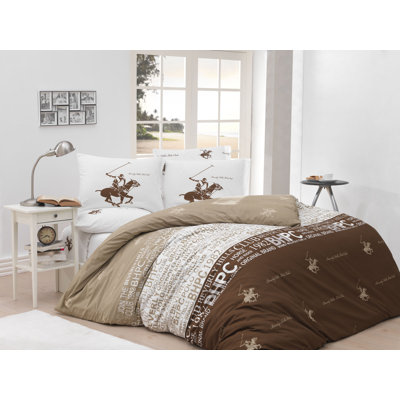 Cotton Graphic Print & Text Duvet Cover