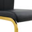 Rheese Set of 4 Modern Faux Leather Dining Chairs with Gold Metal Base and Handles-139606400