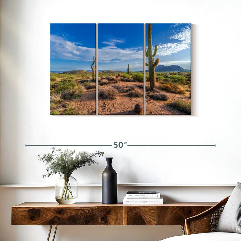 Paysage de cactus Alvord Saguaro, H 24 po x l 38 po