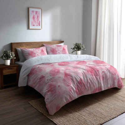 Ensemble de literie 3 pièces French Country - Ensemble de housse de couette à motif cachemire rose