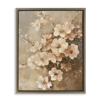  «Blooming Cherry Blossoms Floater», art mural sur toile par Petal Prints Design