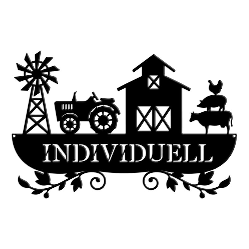 Bonnibel Farmhouse Wall Decor on Metal