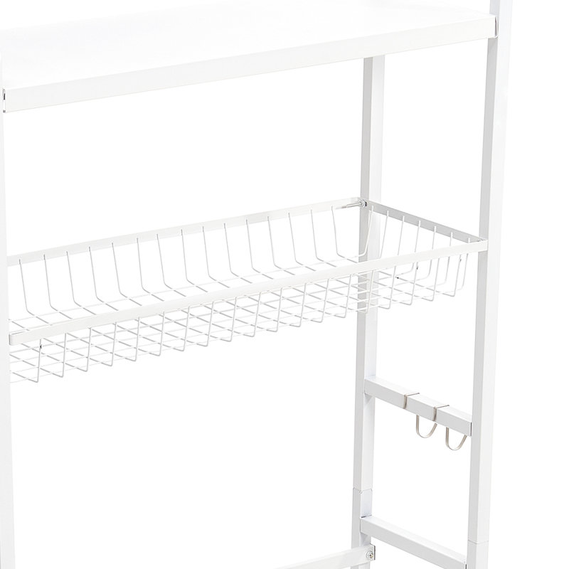 Carbon Steel Freestanding Bathroom Shelves, white