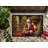 Fawn Pug and Santa Claus Doormat-112753758
