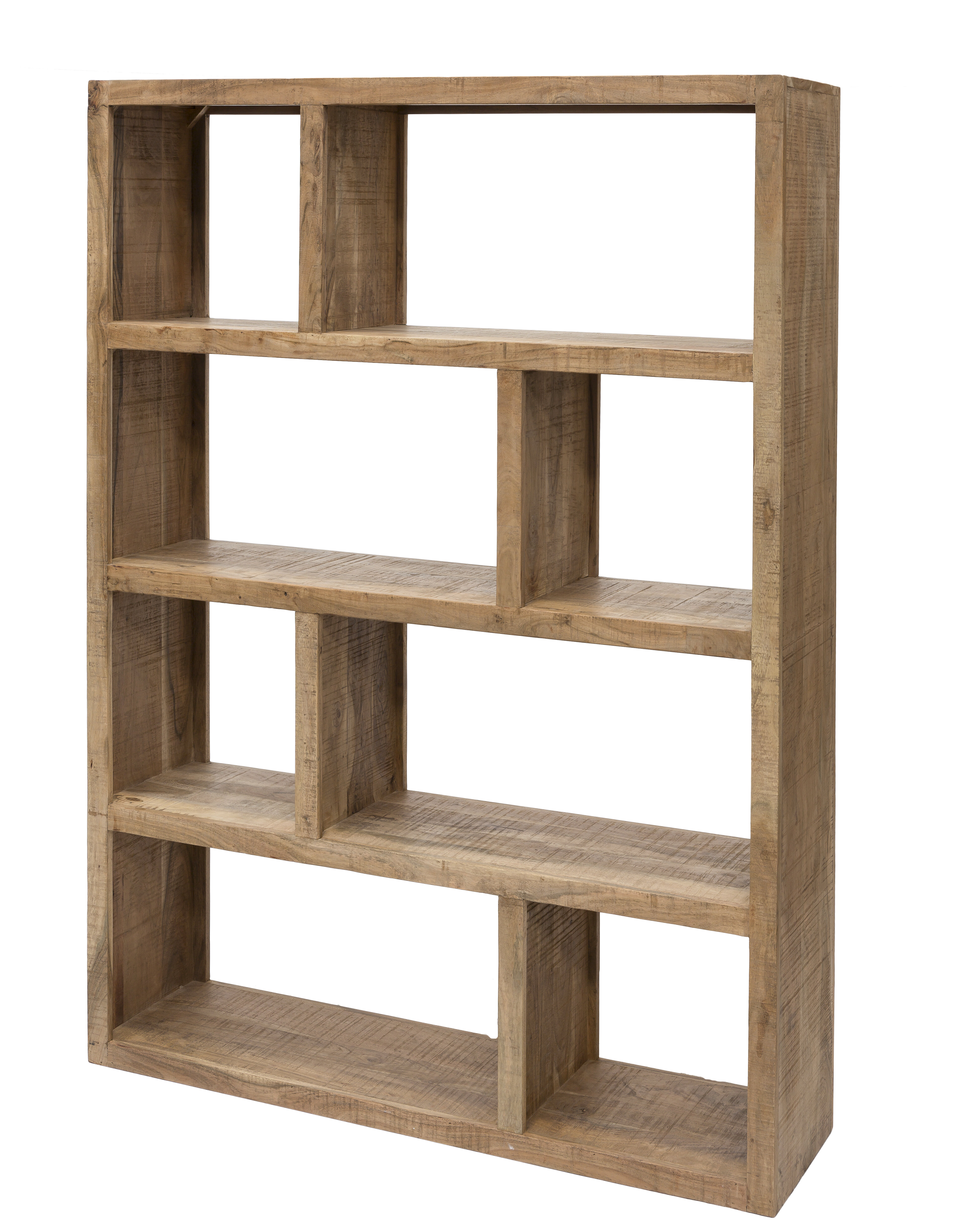 Solid wood deals geometric bookcase