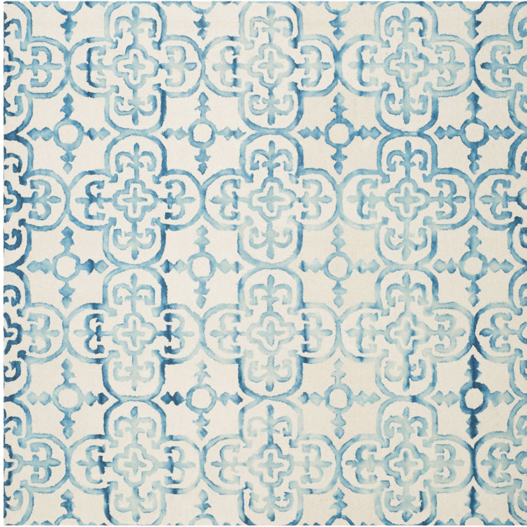 Pimentel Hand Tufted Wool Quatrefoil Rug
