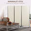 Paravent 3 panneaux HOMcom, écran d'intimité pour la maison, beige