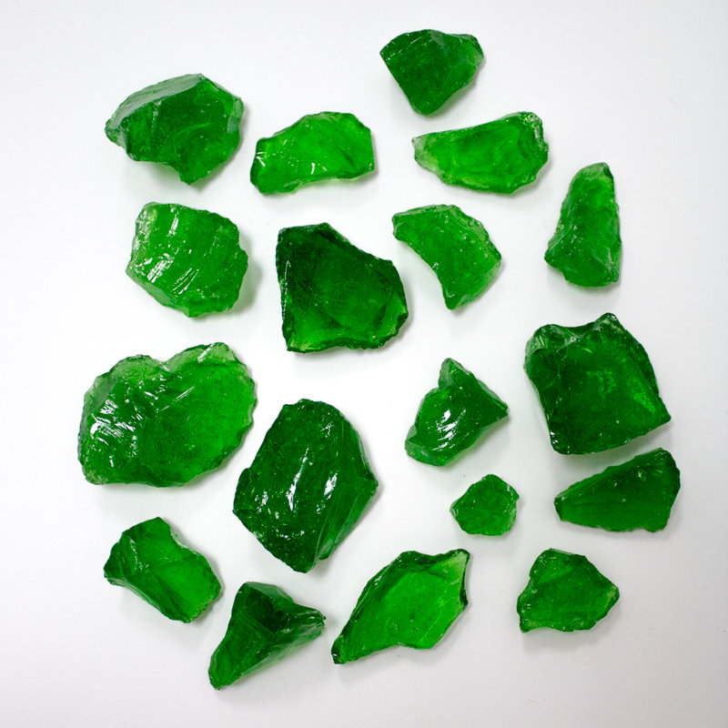 Verre de foyer 20 lb, Vert