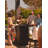 Planika -  Square Table High Gas Fire Pit With Attachable Table