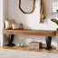 Banc de 55 pouces pour vestibule, banc de bout industriel-341507176