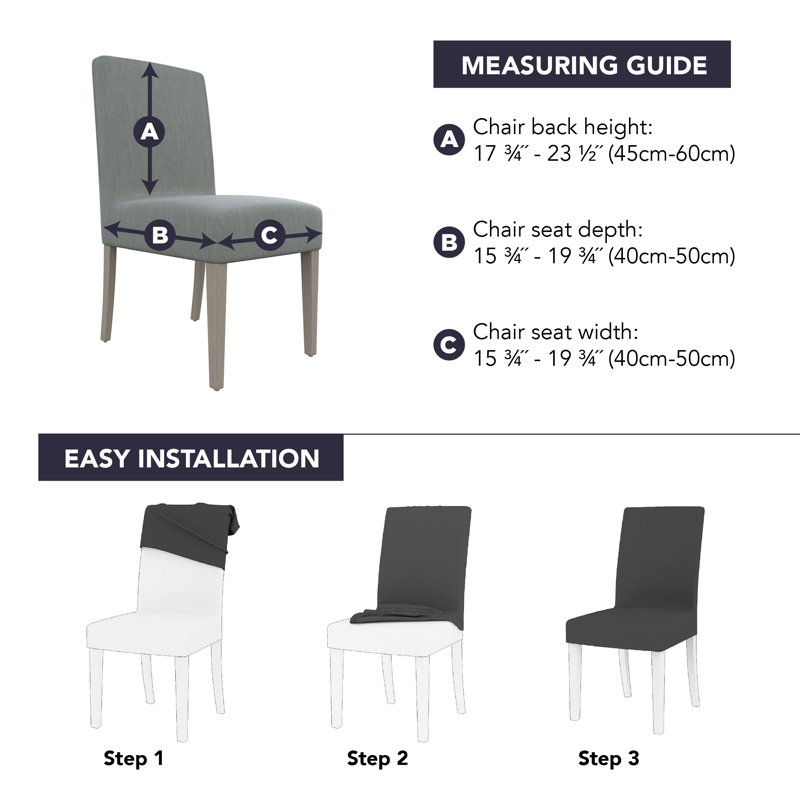 Housse pour chaise de salle à manger extensible Sparta, Polyester bleu
