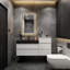Ensemble de meuble-lavabo simple mural 55 po Golitz-1790499768
