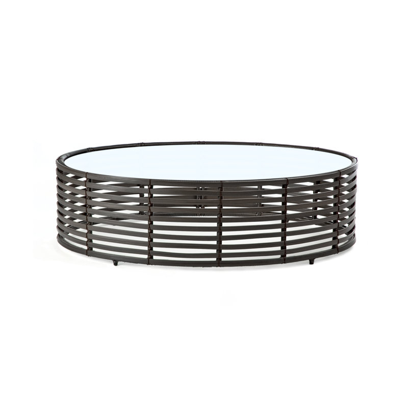Lolah Outdoor Coffee Table, 13.75" H x 47.25" W x 21.5" D, Brown
