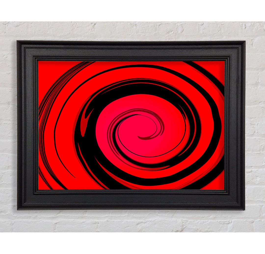 Gerahmtes Leinwandbild Red Liquid Swirl