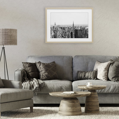 New York City Scape View Framed Print Under Glass, design by Kali Wilson