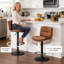 Tabouret de bar double à hauteur réglable et pivotant (ensemble de 3)-1657744596-1657744587