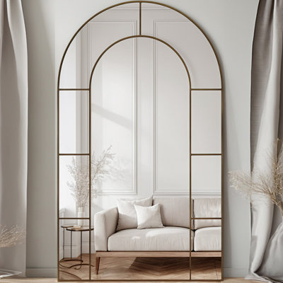 Miroir en bois pleine longueur avec pied