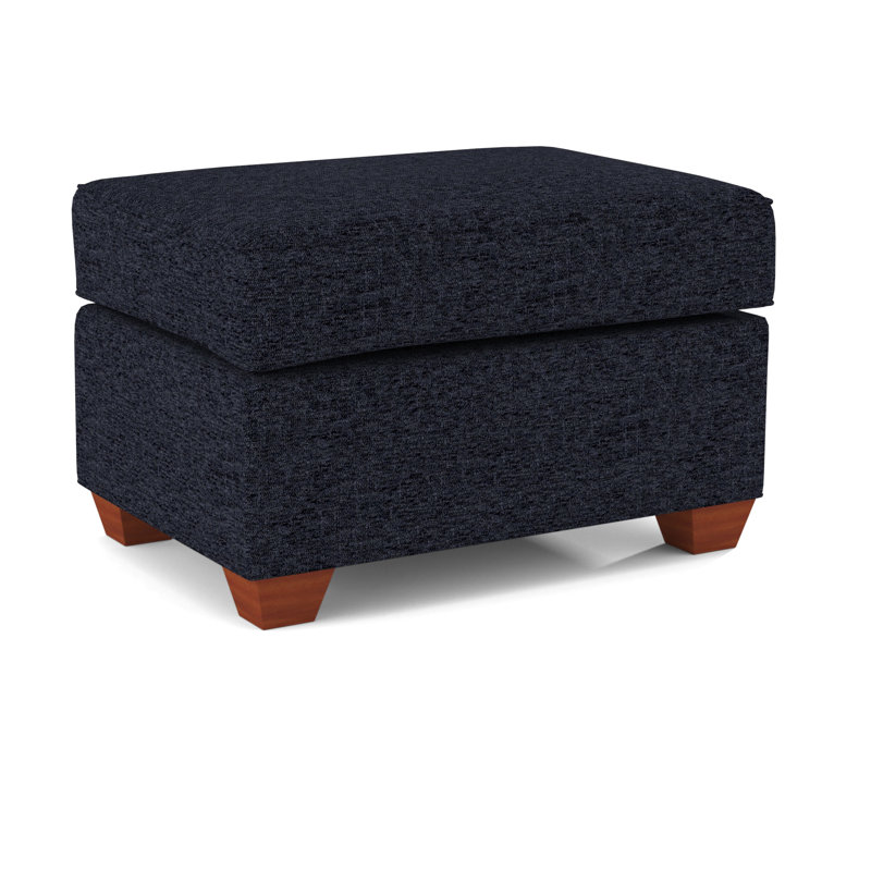 Clark 27" Wide Rectangle Standard Ottoman, BM Cherry, Fluff Lapis