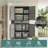 76.4" Tall Wicker Outdoor Storage Cabinet with Large Drawer and Adjustable Shelves-126148767