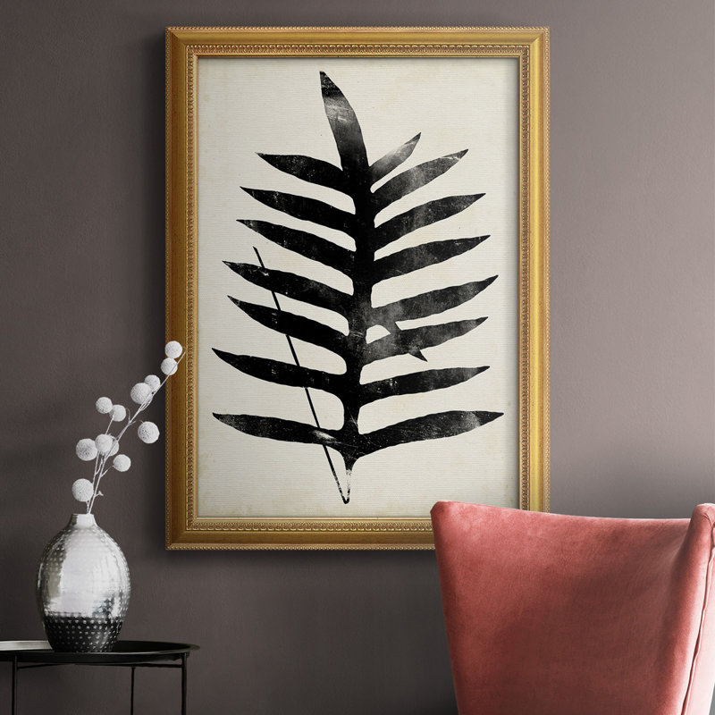 Toile encadrée de qualité supérieure Fern Silhouette III - prête à être accrochée, H 36 po x l 24 po x P 2,5 po