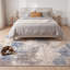 Tapis Cove moderne à poils courts, style aquarelle abstraite, bleu, gris, or, crème, ivoire, lavable à la machine, antidérapant, pour l'intérieur et l'extérieur, adapté aux animaux domestiques, idéal pour le salon, la chambre, la salle à manger, l'entrée, le couloir ou le bureau.-158128241