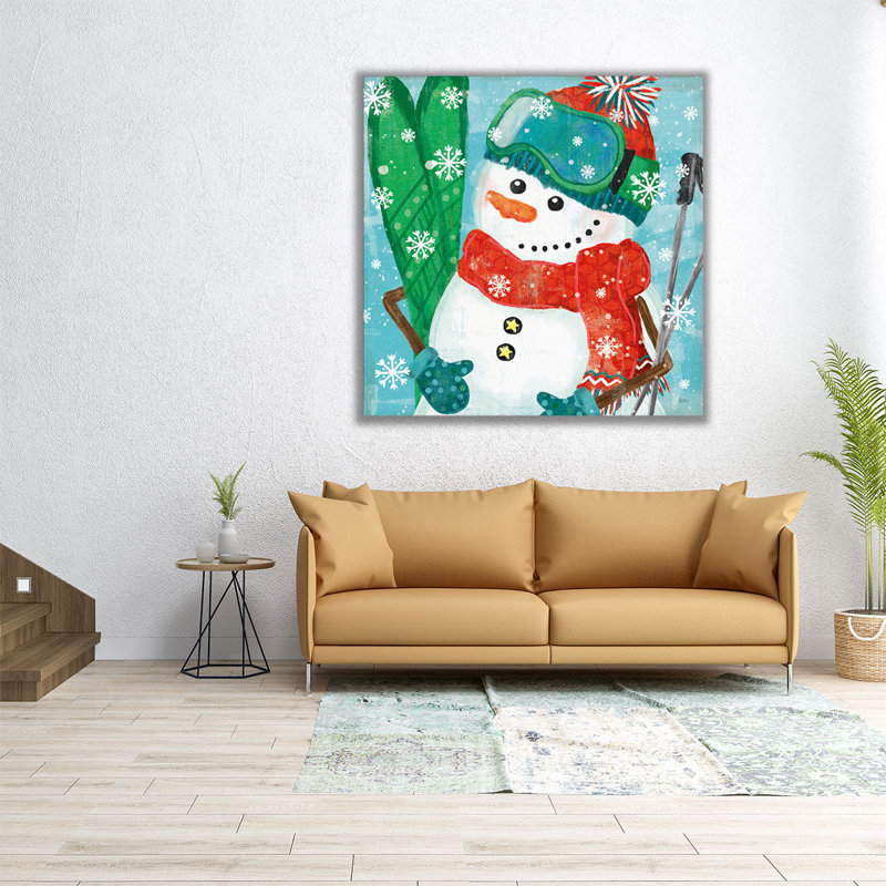 «Snowy Fun V», reproduction d'art sur toile, H 20 po x l 20 po