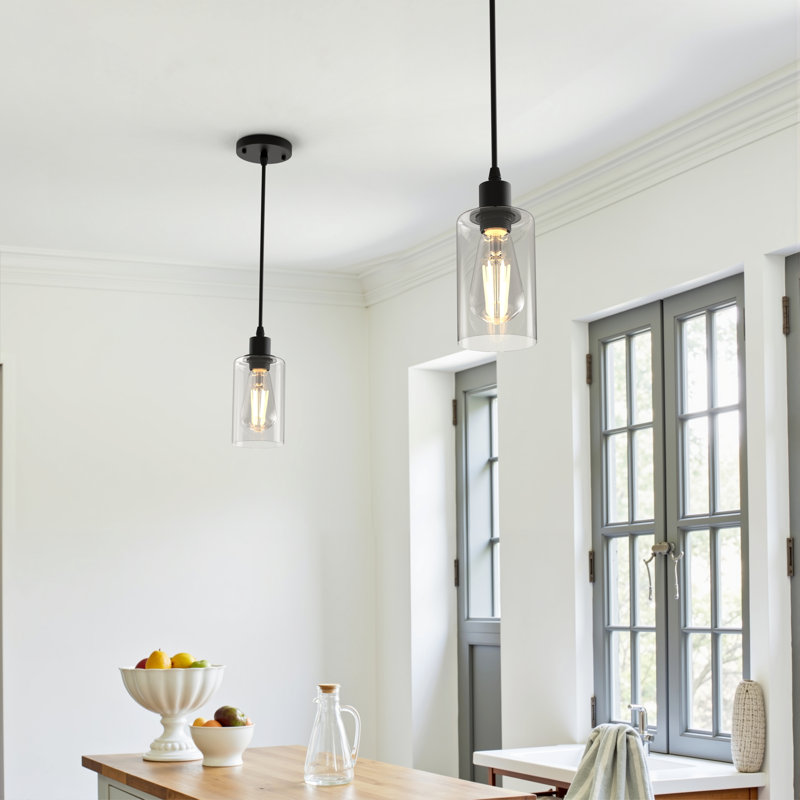 Luminaire suspendu pour îlot de cuisine à 1 lumière Nashra