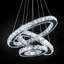 Lustre unique à 3 lumières à DEL avec accents en cristal Lilleah