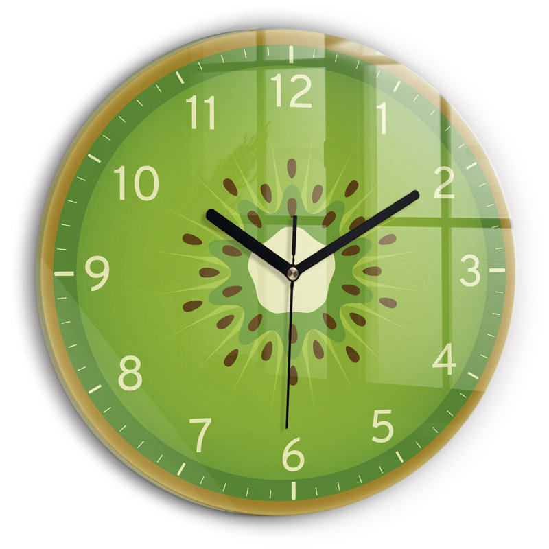 Glass Wall Clock, Black