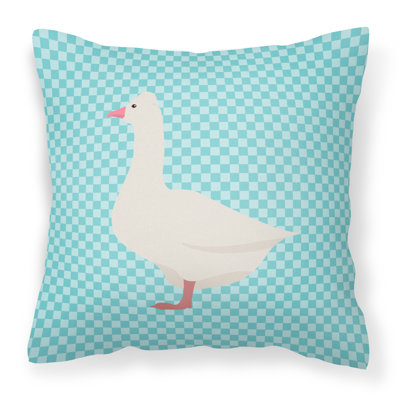 Eclectic Goose Check Outdoor Throw Pillow