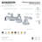 Kingston Brass Tudor Two-Handle 3-Hole Deck Mount Widespread Bathroom Faucet with Brass Pop-Up Drain-36842914