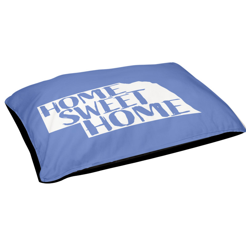 Coussin pour chien d’extérieur nebraska pour chien home, Petit (l 28 po x P 18 po x H 6 po), Bleu