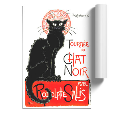 Tournee Du Chat Noir Cat by Theophile Steinlen - Frameless Print