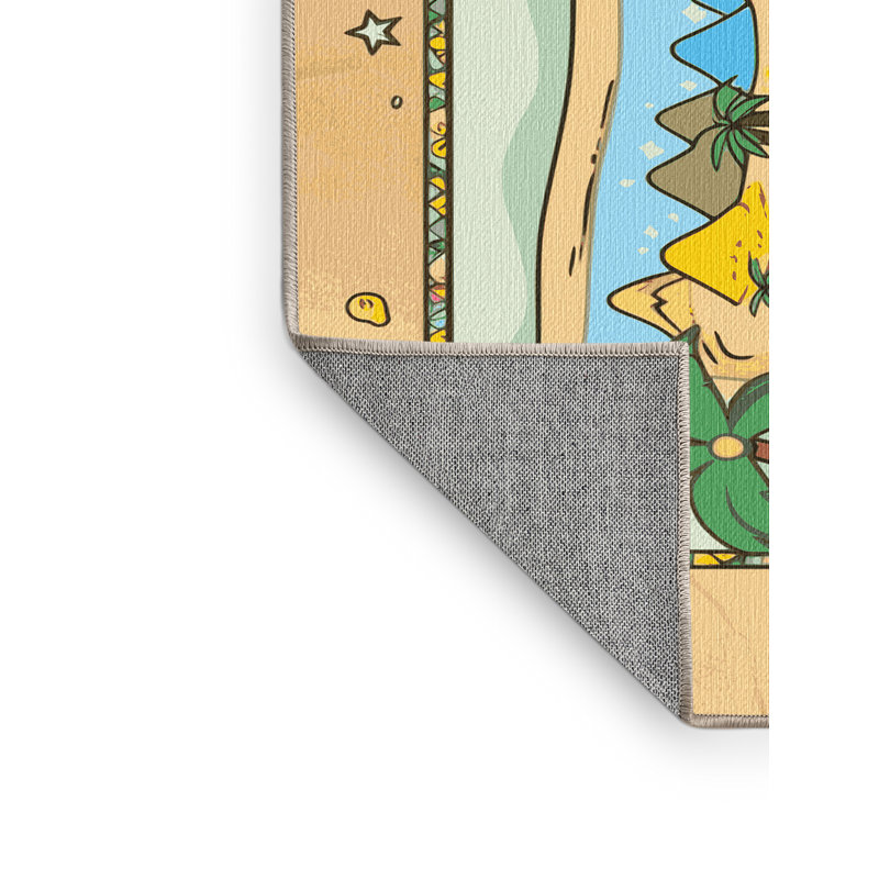 Tapis lavable pour enfant East Urban Home Pirates_Pir016, Rectangulaire 8 pi x 12 pi