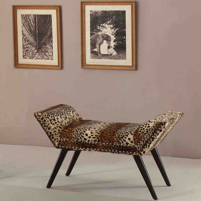 Banc rembourré Brooklana Leopard