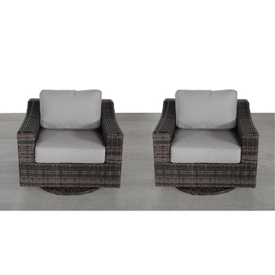 Outdoor Swivel Patio Chair With Cushions – Fully Assembled & Comfortable Seating