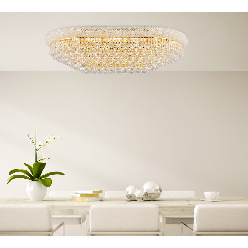 Jaquan Crystal Flush Mount, Gold