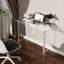 Bureau en acrylique pour ordinateur portable, table d'entrée pour pupitre d'écriture pour bureau à domicile