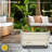 Permasteel Self-Watering Garden Bed, Rolling Planter For Vegetables, Flowers, Herbs, And Fruit, Outdoor Indoor, Caster Wheels, Ivory-114141269