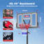 Cerceau de basket-ball portable avec hauteur réglable 5,6 à 10 pi, panneau de 44 po résistant aux chocs, base roulante pour allée et cour-133205815