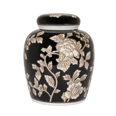 Decorative Ceramic Ginger Jar with Lid