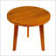 Table d'appoint ronde en acacia avec panneau à lattes, durable et résistante aux intempéries pour une utilisation polyvalente
