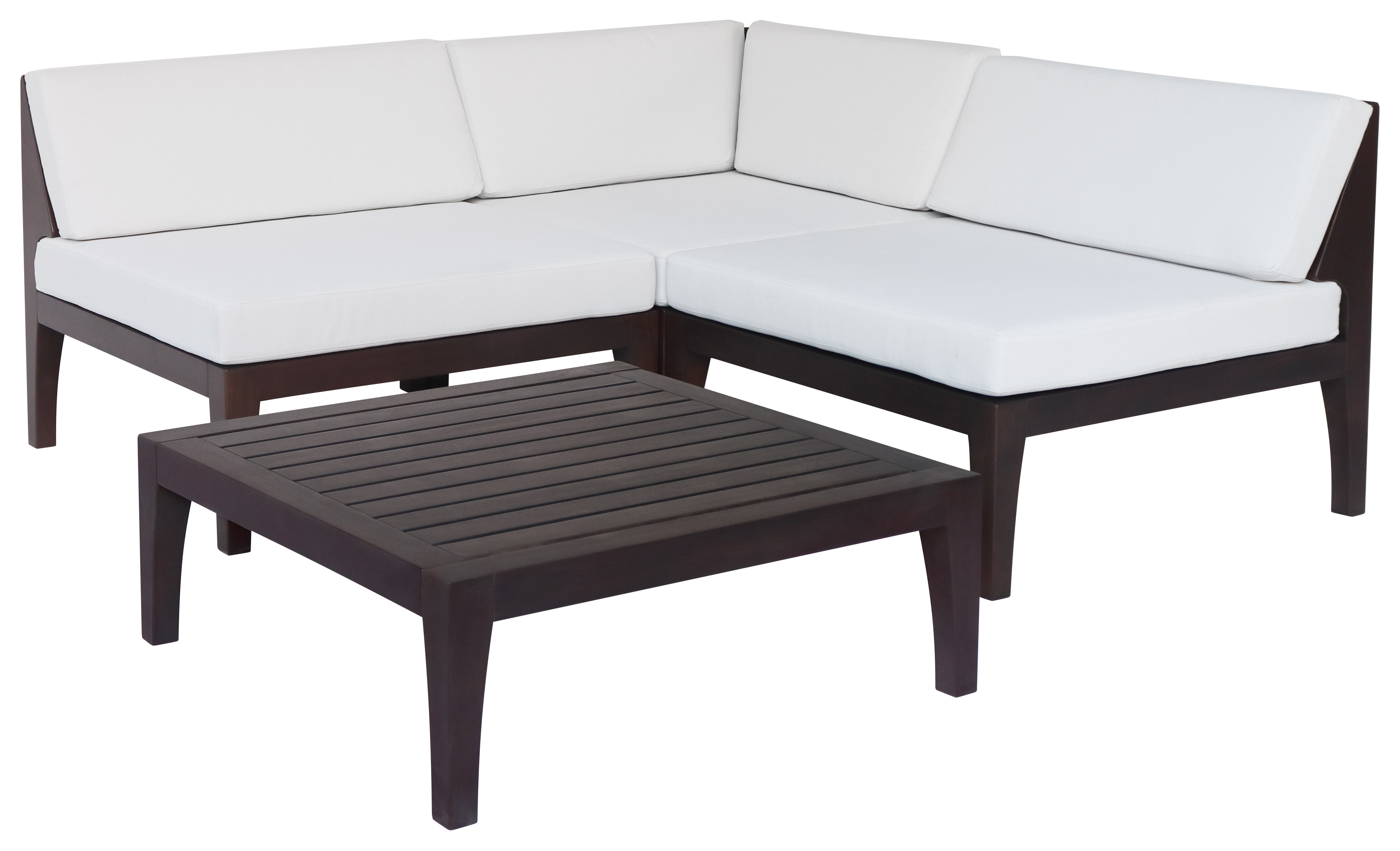 Highland Dunes Paille 96'' Mahogany Outdoor Patio Sectional Wayfair