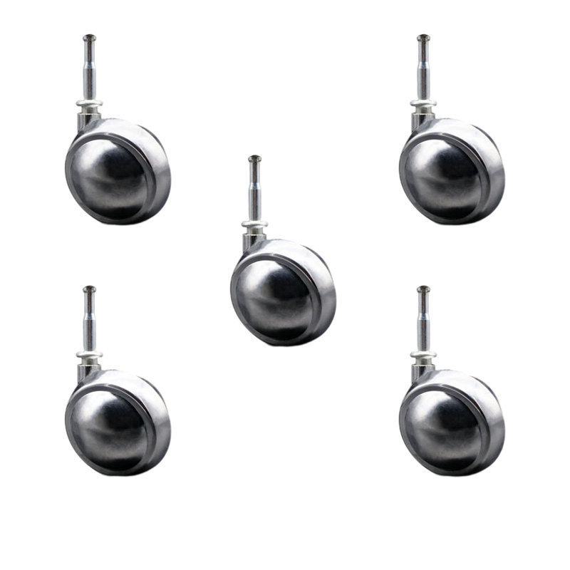 Metal Caster, Bright Chrome