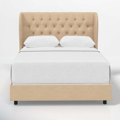 Tomey Upholstered Wingback Bed