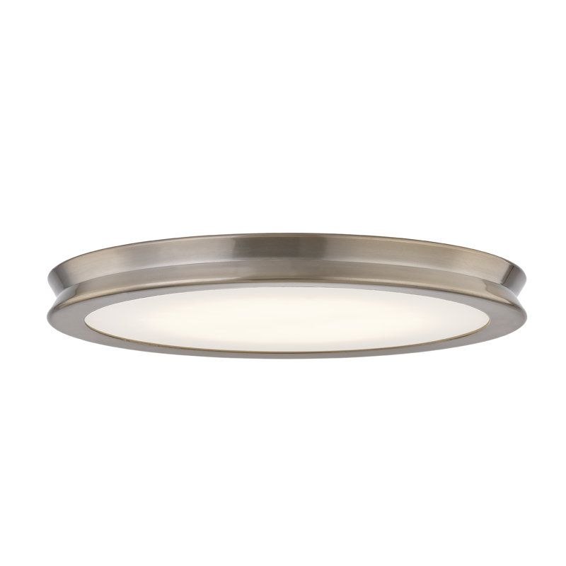 Charlottetown Glass LED Flush Mount, Brass