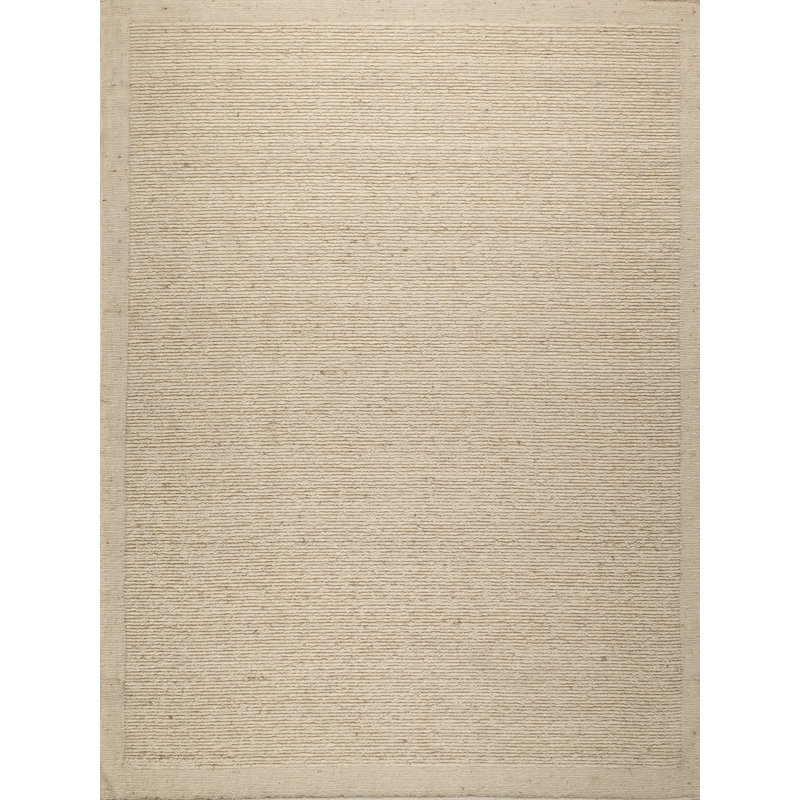 Navarra handloomed New Zealand Wool Ivory Area Rug